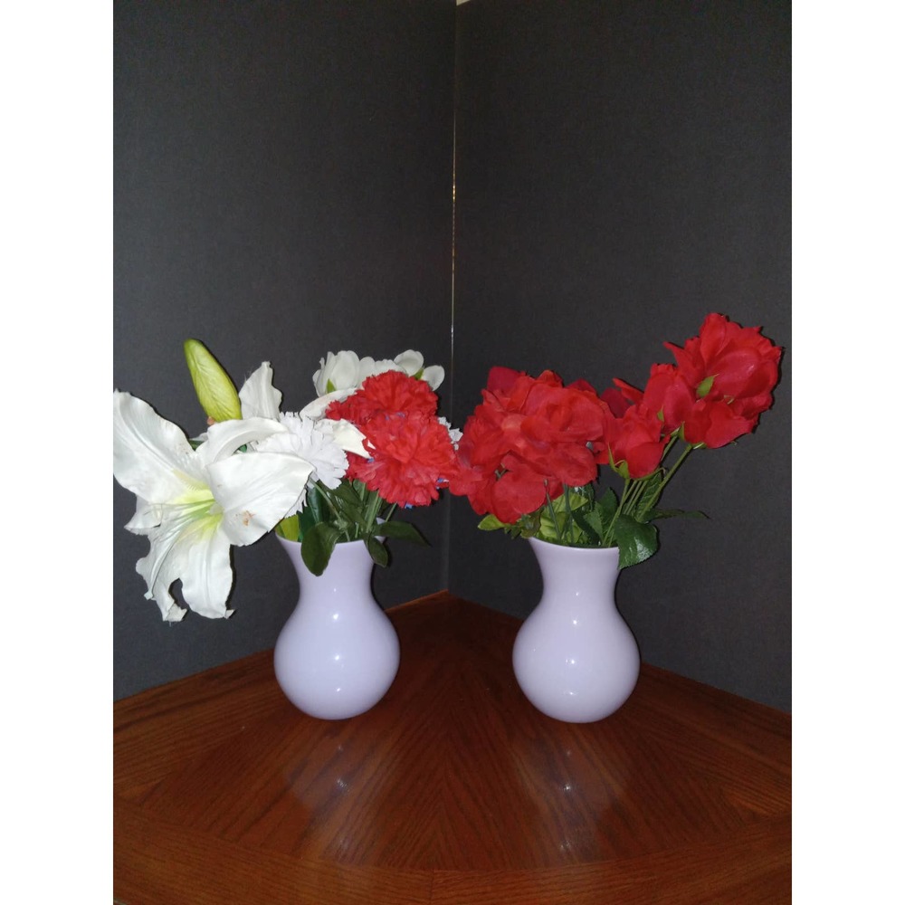 Flower vases.